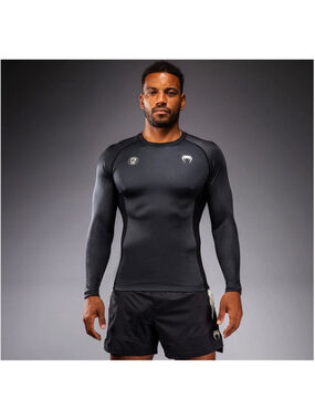 NWT Venum x Roger Gracie Academy Long Sleeve Rashguard - Black Size Medium